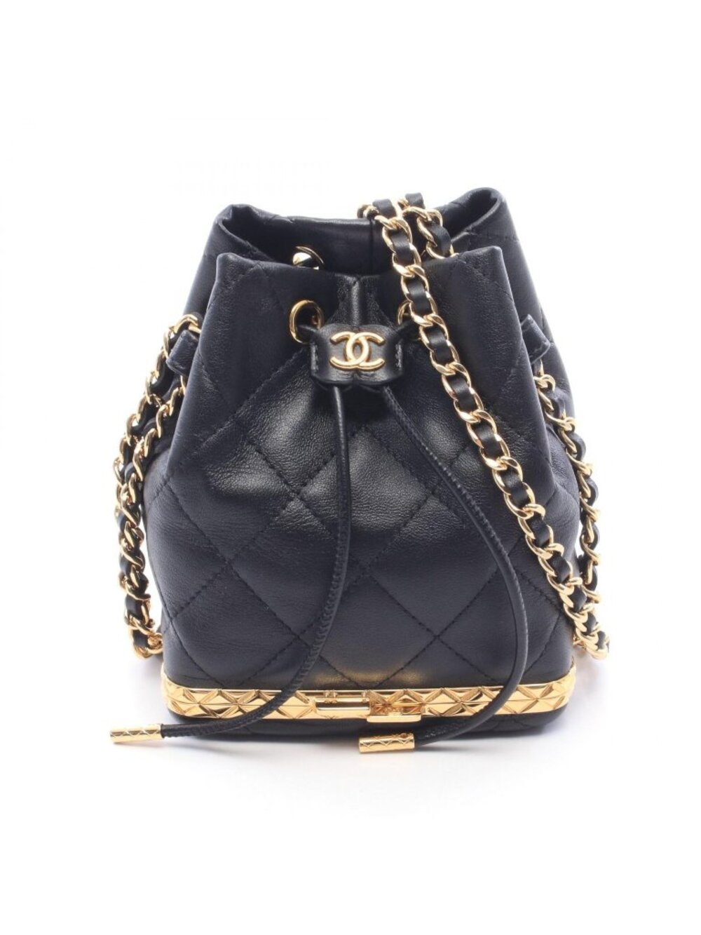 Chanel Shoulder Bag Quilted Small Black Lambskin